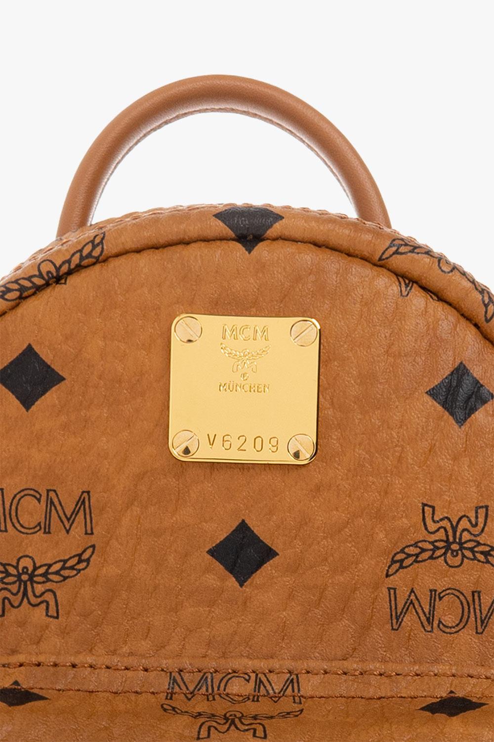 Mcm mini shop backpack brown